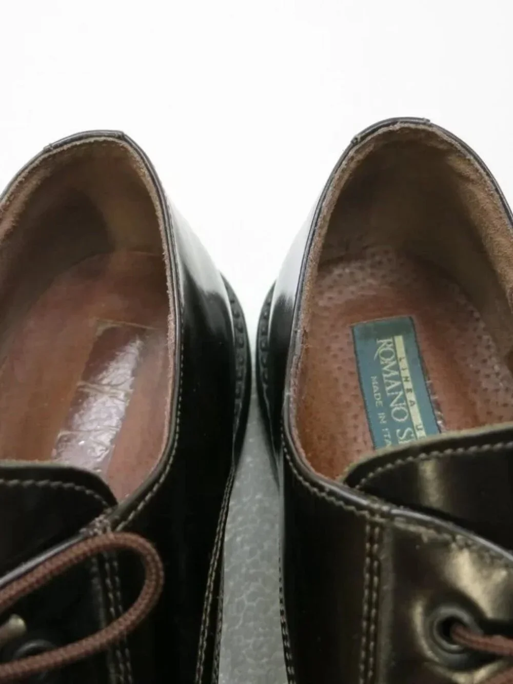 Romano Sicari Dark Brown Leather Dress Footwear Oxfords Shoes Footwear Italy 43